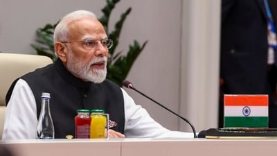 Prime Minister Narendra Modi linked greater spending within the country to the goal of accelerating India’s economic growth. (@MEAIndia/X) Prime Minister Narendra Modi linked greater spending within the country to the goal of accelerating India’s economic growth. (@MEAIndia/X)