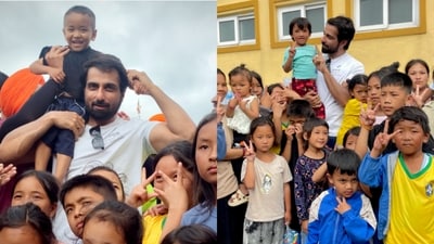 Sonu Sood reaches Nepal to help the flood victims. Sonu Sood reaches Nepal to help the flood victims.