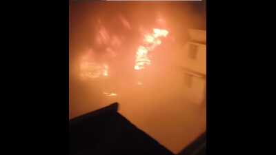 The fire broke out on the third floor of a four-storey building, said fire officials, adding that due to the flammable material used to make shoes, the fire spread rapidly across the entire floor. (HT Photo) The fire broke out on the third floor of a four-storey building, said fire officials, adding that due to the flammable material used to make shoes, the fire spread rapidly across the entire floor. (HT Photo)