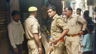 Police arrested the two contractual health workers after a complaint was filed by the chief medical superintendent. (HT Photo/ Representational)
