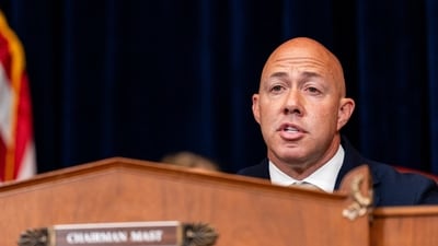 U.S. Representative Brian Mast is reportedly being considered as a possible replacement for Dan Driscoll as US secretary of the Army. (REUTERS)