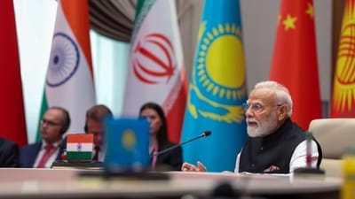 Prime Minister Narendra Modi addresses the Shanghai Cooperation Organisation (SCO) summit, in Bishkek on Tuesday. (DPR PMO)