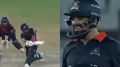 Prabhsimran Singh made a 264-run chase look easy. (Screengrab from X) Prabhsimran Singh made a 264-run chase look easy. (Screengrab from X)