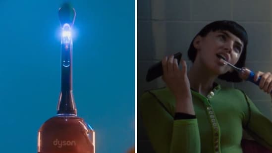 The new Dyson toothbrush with a camera and AI. (Instagram/@dysonbeauty)