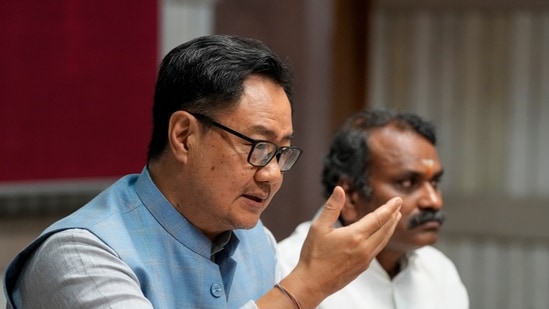 Union parliamentary affairs minister Kiren Rijiju (in picture) slammed the Congress party over its criticism.