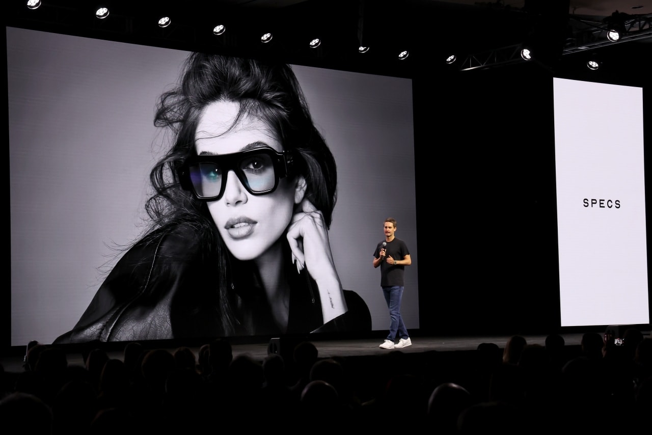 Spiegel touted Specs at the Long Beach, Calif., event in June. Spiegel touted Specs at the Long Beach, Calif., event in June.