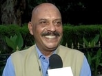 Air Marshal (retd) Jeetendra Mishra speaks to the media in New Delhi on Wednesday. 