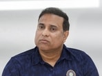 BCCI Centre of Excellence (CoE) head VVS Laxman at a press conference during a guided tour of the BCCI Centre of Excellence