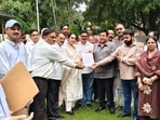 During the meeting, she strongly highlighted the critical issue of property rights affecting thousands of families in the cantonment area. (HT Photo)