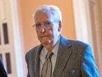 Sen. Mitch McConnell walks through the Capitol, Jan. 15.