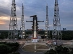 The Geosynchronous Satellite Launch Vehicle (GSLV-F17) stands integrated on the Second Launch Pad at the Satish Dhawan Space Centre (SDSC-SHAR), in Sriharikota, Andhra Pradesh. (@isro/X via PTI Photo)