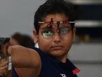Rahi Sarnobat, Indian sport shooter at Karni Singh Shooting Range, in New Delhi, India, on Friday, July 17, 2026. (Vipin Kumar/ Hindustan Times)