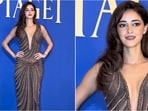 Ananya Panday dazzled at a Piaget event in a striking gown designed by Rahul Mishra.