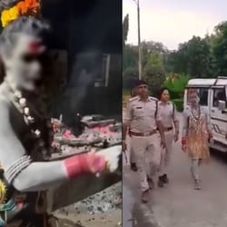In the alleged video, the accused is seen standing near a burning pyre with a sword in her hand and, at one point, is seen eating flesh from the pyre.