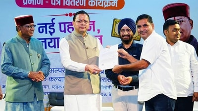 Uttarakhand Chief Minister Pushkar Singh Dhami in Dehradun on Wednesday. (@pushkardhami X/ANI Photo) (@pushkardhami X) Uttarakhand Chief Minister Pushkar Singh Dhami in Dehradun on Wednesday. (@pushkardhami X/ANI Photo) (@pushkardhami X)