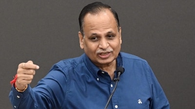 Former Water minister and Aam Aadmi Party leader Satyendra Jain was arrested in connection with a corruption case. (Hindustan Times) Former Water minister and Aam Aadmi Party leader Satyendra Jain was arrested in connection with a corruption case. (Hindustan Times)