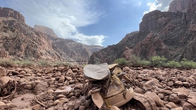 Debris from the Bright Angel Creek flash flood event in Grand Canyon National Park in northern Arizona. (National Park Service via AP) Debris from the Bright Angel Creek flash flood event in Grand Canyon National Park in northern Arizona. (National Park Service via AP)