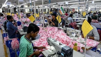 The government said that the change in the estimate of Q1 2025-26 does not represent a downward revision made to make the current year’s growth appear higher as critics have pointed out. (AFP/Representative) The government said that the change in the estimate of Q1 2025-26 does not represent a downward revision made to make the current year’s growth appear higher as critics have pointed out. (AFP/Representative)
