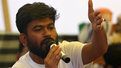 Abhijeet Dipke, head of the Cockroach Janta Party (CJP), fires back after questions were raised over his education at Boston University in the United States (REUTERS)