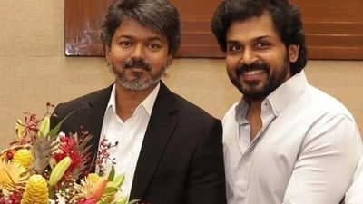 Karthi met C Joseph Vijay after he became the chief minister of Tamil Nadu. Karthi met C Joseph Vijay after he became the chief minister of Tamil Nadu.