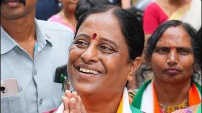 Konda Surekha, a 61-year-old five-term legislator, was issued a show-cause notice on August 20 by the Telangana Pradesh Congress Committee’s disciplinary panel (Facebook/SurekhaKondaOfficial) Konda Surekha, a 61-year-old five-term legislator, was issued a show-cause notice on August 20 by the Telangana Pradesh Congress Committee’s disciplinary panel (Facebook/SurekhaKondaOfficial)
