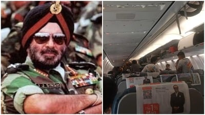Gen JJ Singh was on IndiGo flight by chance, then engine failed mid-air. (@GenJJSingh/X, Representative)