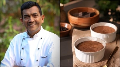 Sanjeev Kapoor's chocolate mousse is a simple, four-ingredient dessert featuring melted chocolate and whipped cream. (Instagram) Sanjeev Kapoor's chocolate mousse is a simple, four-ingredient dessert featuring melted chocolate and whipped cream. (Instagram)