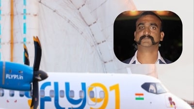 Group Captain Abhinandan Varthaman has reportedly joined Fly91, a regional airline in India, after retiring from Indian Air Force. (Fly91 website/File image) Group Captain Abhinandan Varthaman has reportedly joined Fly91, a regional airline in India, after retiring from Indian Air Force. (Fly91 website/File image)
