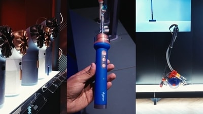 Dyson CameraJet is a smart toothbrush with a built-in camera that detects gaps and delivers targeted mouth rinse for better cleaning. (Shaurya Sharma - Hindustan Times)