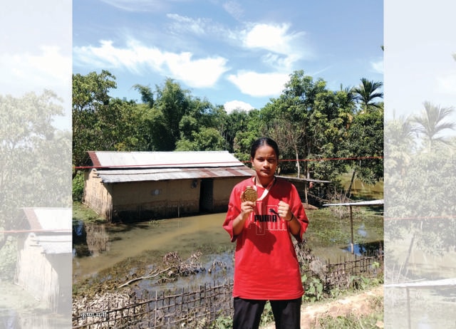 Konwar’s win came a month after her home was swept away in the Assam floods. Konwar’s win came a month after her home was swept away in the Assam floods.