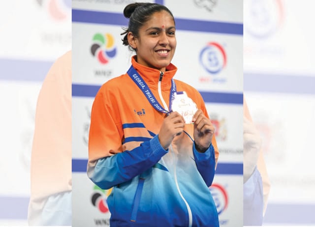 Alisha Choudhary is Konwar’s hero. (INSTAGRAM/@WORLDKARATEFEDERATION) Alisha Choudhary is Konwar’s hero. (INSTAGRAM/@WORLDKARATEFEDERATION)
