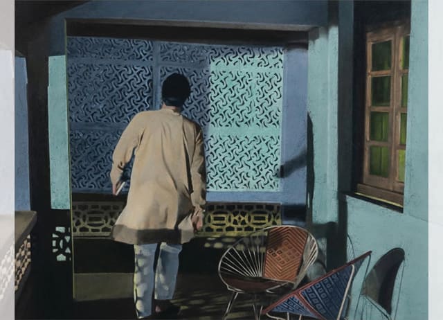 Atul Dodiya’s portraits also express emotions through what is added and what is left out. (PHOTO COURTESY: CHEMOULD PRESCOTT ROAD) Atul Dodiya’s portraits also express emotions through what is added and what is left out. (PHOTO COURTESY: CHEMOULD PRESCOTT ROAD)