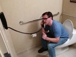 5-star hotels provide a phone near the toilet. 