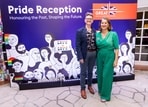 Mitch Mitchinson and Becks Buckingham, Minister Counsellor Political, Justice and Home Affairs at British High Commission 