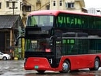The AC electric double-decker buses were introduced three years ago as part of BEST’s efforts to modernise its fleet and replace the iconic diesel-powered double-deckers that were gradually phased out. (HT PHOTO)