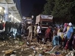 With garbage continuing to pile up across Bahadurgarh and other towns, authorities have resorted to night-time clearance drives under police protection. (HT Photo)