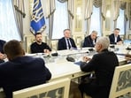 External Affairs Minister S. Jaishankar holds a meeting with Ukrainian President Volodymyr Zelenskyy, in Kyiv‎ on Thursday. 