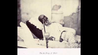 Bahadur Shah Zafar, the last Mughal emperor in a photograph taken in May 1858, while he was awaiting trial in Delhi for his role in the revolt of 1857. (Getty Images) Bahadur Shah Zafar, the last Mughal emperor in a photograph taken in May 1858, while he was awaiting trial in Delhi for his role in the revolt of 1857. (Getty Images)