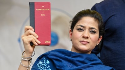 PDP leader Iltija Mufti alleged that prime land in Kashmir was being leased to outsiders. (Hindustan Times)