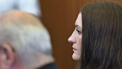Lindsay Clancy looks on as the jury has indicated they are unable to reach a verdict Sept. 4. (Greg Derr/Pool The Patriot Ledge)