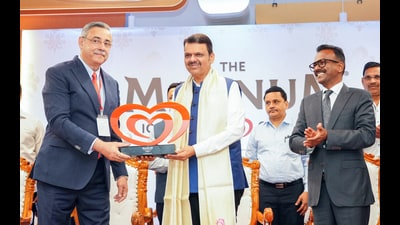 Maharashtra Chief Minister Devendra Fadnavis being felicitated with a memento by The Magnum Ice Cream Company’s Executive Director (CFO) Abhijit Bhattacharya during the inauguration of The Magnum Ice Cream Company’s Global Capability Centre (GCC), in Pune on Friday. (@CMOMaharashtra X) Maharashtra Chief Minister Devendra Fadnavis being felicitated with a memento by The Magnum Ice Cream Company’s Executive Director (CFO) Abhijit Bhattacharya during the inauguration of The Magnum Ice Cream Company’s Global Capability Centre (GCC), in Pune on Friday. (@CMOMaharashtra X)