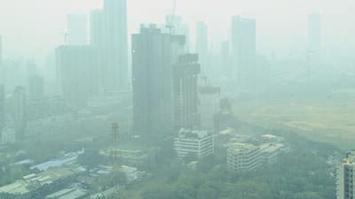 Mumbai, India - February 03, 2026: A view of the skyscrapers in the smog at Mahalaxmi, in Mumbai, India, on Tuesday, February 03, 2026. (Photo by Bhushan Koyande/ Hindustan Times) Mumbai, India - February 03, 2026: A view of the skyscrapers in the smog at Mahalaxmi, in Mumbai, India, on Tuesday, February 03, 2026. (Photo by Bhushan Koyande/ Hindustan Times)