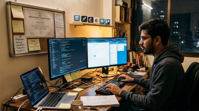 IIT Bombay grad builds six products in a month. (Representational image generated using AI) IIT Bombay grad builds six products in a month. (Representational image generated using AI)