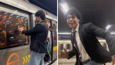 Nikhil Kochar's Delhi Metro video has gone viral with 135 million views (Instagram/@nikhilkochar80) Nikhil Kochar's Delhi Metro video has gone viral with 135 million views (Instagram/@nikhilkochar80)