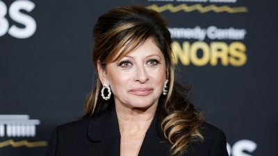 Maria Bartiromo poses on the red carpet for the 2025 Kennedy Center Honors. (REUTERS)
