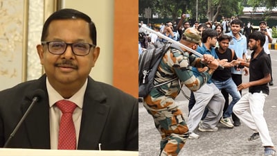 Supreme Court judge Justice Ujjal Bhuyan made the remarks at the launch of "Policing the Republic", a book by former secretary (security) Yashovardhan Azad. (Screengrab from PTI video/ANI)