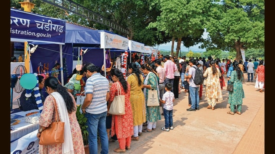 Under the initiative, stalls have been provided to five artisans registered under the PM Vishwakarma scheme. (HT)
