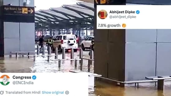 The waterlogging at the Delhi airport impacted passengers as they were stranded and feared missing their flights. (ANI Video Grab)