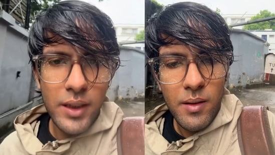 A man questioned why employees must commute in heavy rain when work from home is possible. (Instagram/_joshuuuuu_)