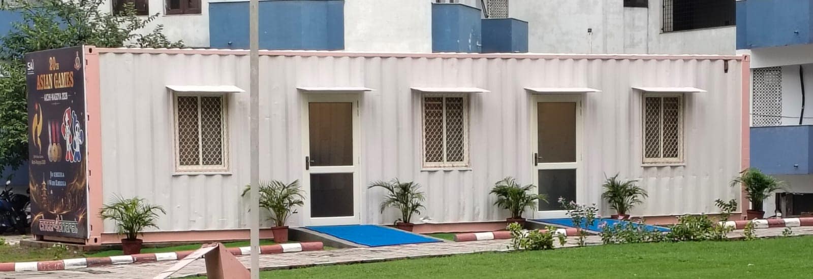 A shipping container converted into a replica of the unique accommodation awaiting athletes at the Aichi-Nagoya Asian Games. (HT) A shipping container converted into a replica of the unique accommodation awaiting athletes at the Aichi-Nagoya Asian Games. (HT)